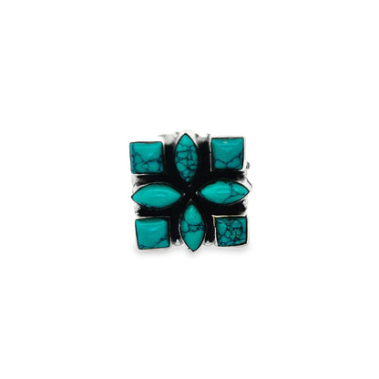 Turquoise Bloom Statement Ring