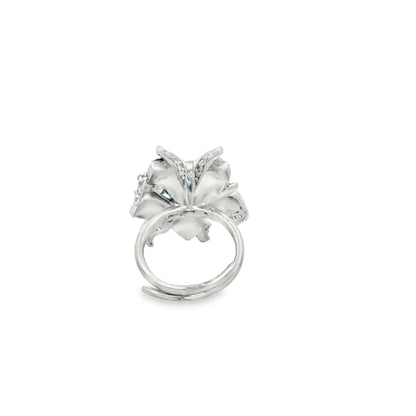 Midnight Blossom Diamond Ring