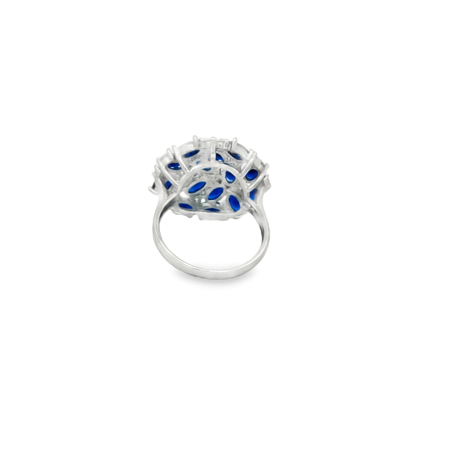Midnight Sapphire Cluster Bloom Ring
