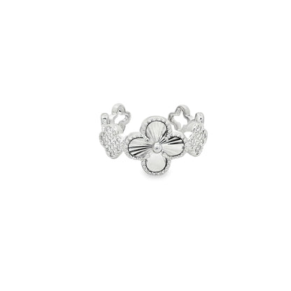 Floral Clover Charm Ring