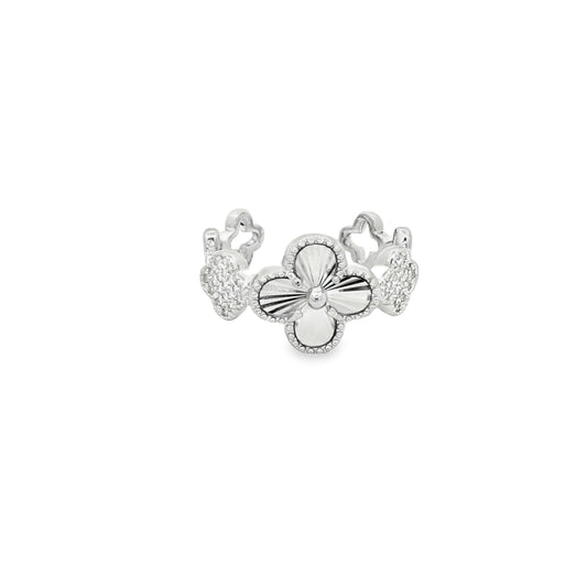 Floral Clover Charm Ring