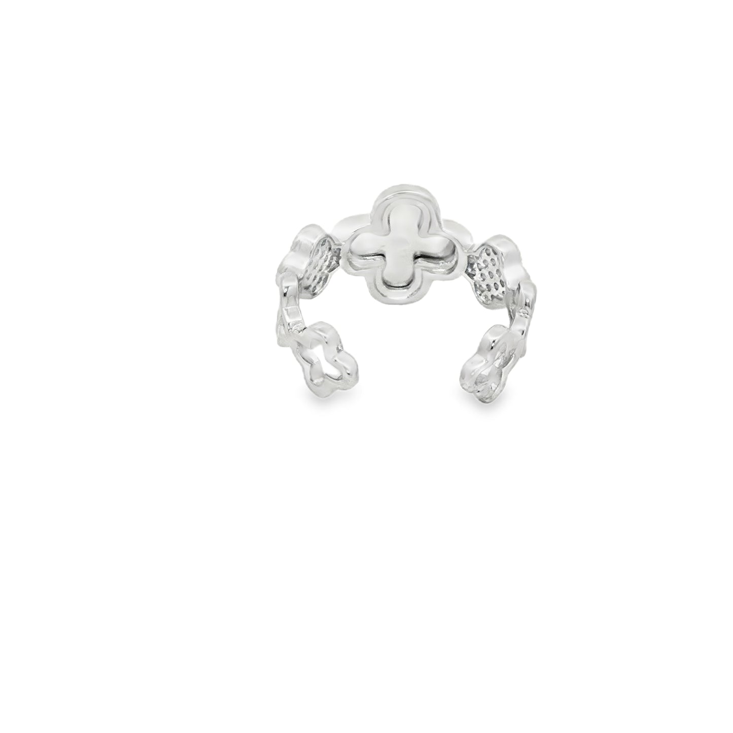 Floral Clover Charm Ring