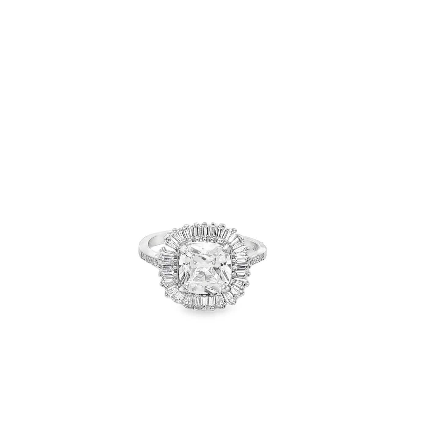 Radiant Crown Halo Ring