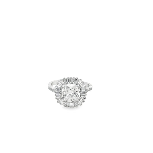Radiant Crown Halo Ring