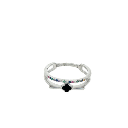 Midnight Clover Spectrum Ring
