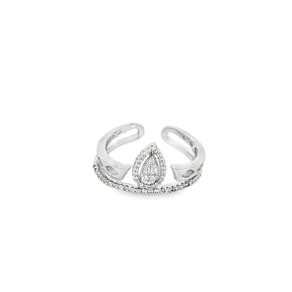 Royal Teardrop Open Ring