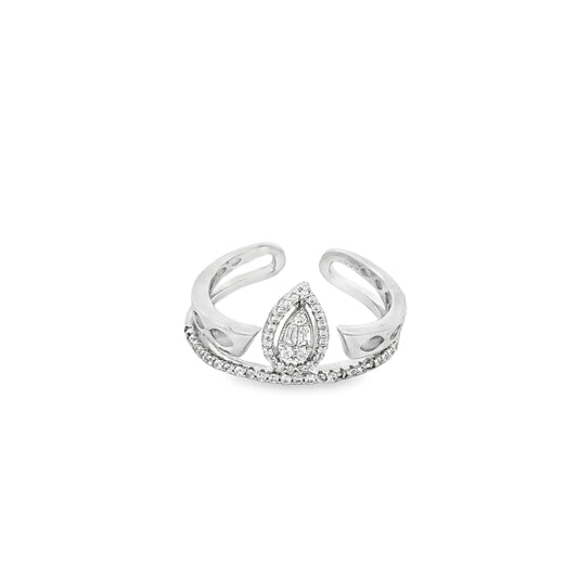 Royal Teardrop Open Ring