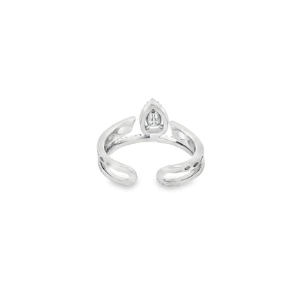 Royal Teardrop Open Ring