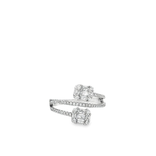 Twin Spark Wrap Diamond Ring