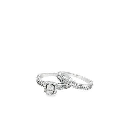 Duo Radiance Halo Ring Set