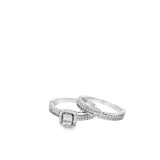 Duo Radiance Halo Ring Set