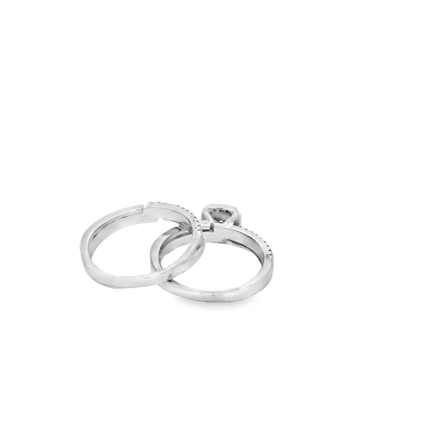 Duo Radiance Halo Ring Set