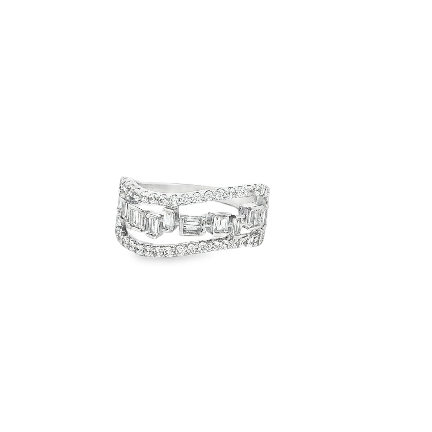 Ethereal Wave Diamond Band
