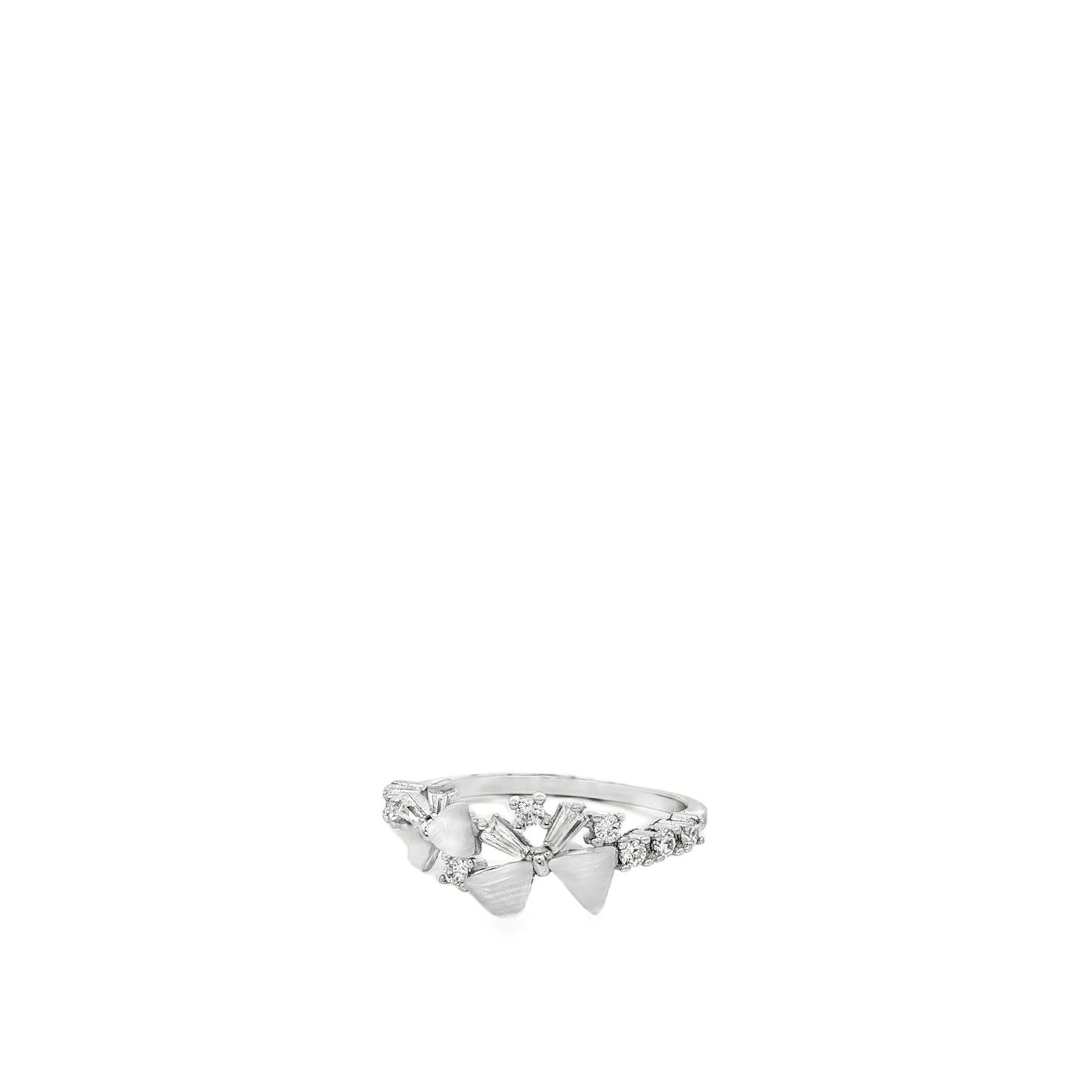 Frosted Petal Spark Ring