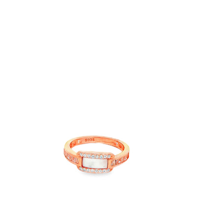 Aurora Rose silver  Bar Ring