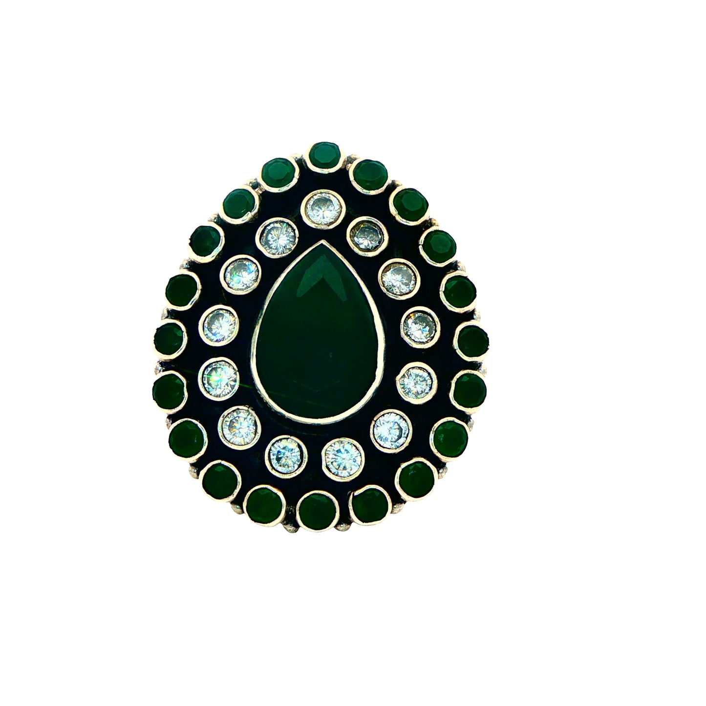 Emerald Royale Teardrop Ring