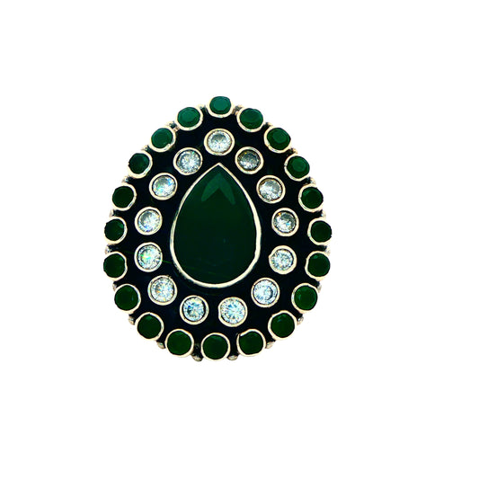 Emerald Royale Teardrop Ring