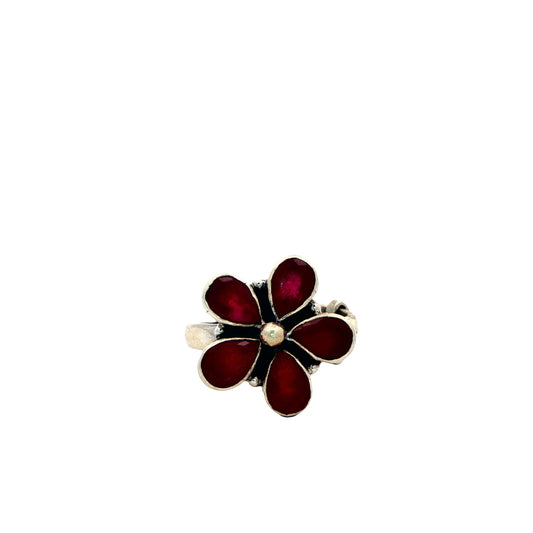 Royal Ruby Bloom Ring