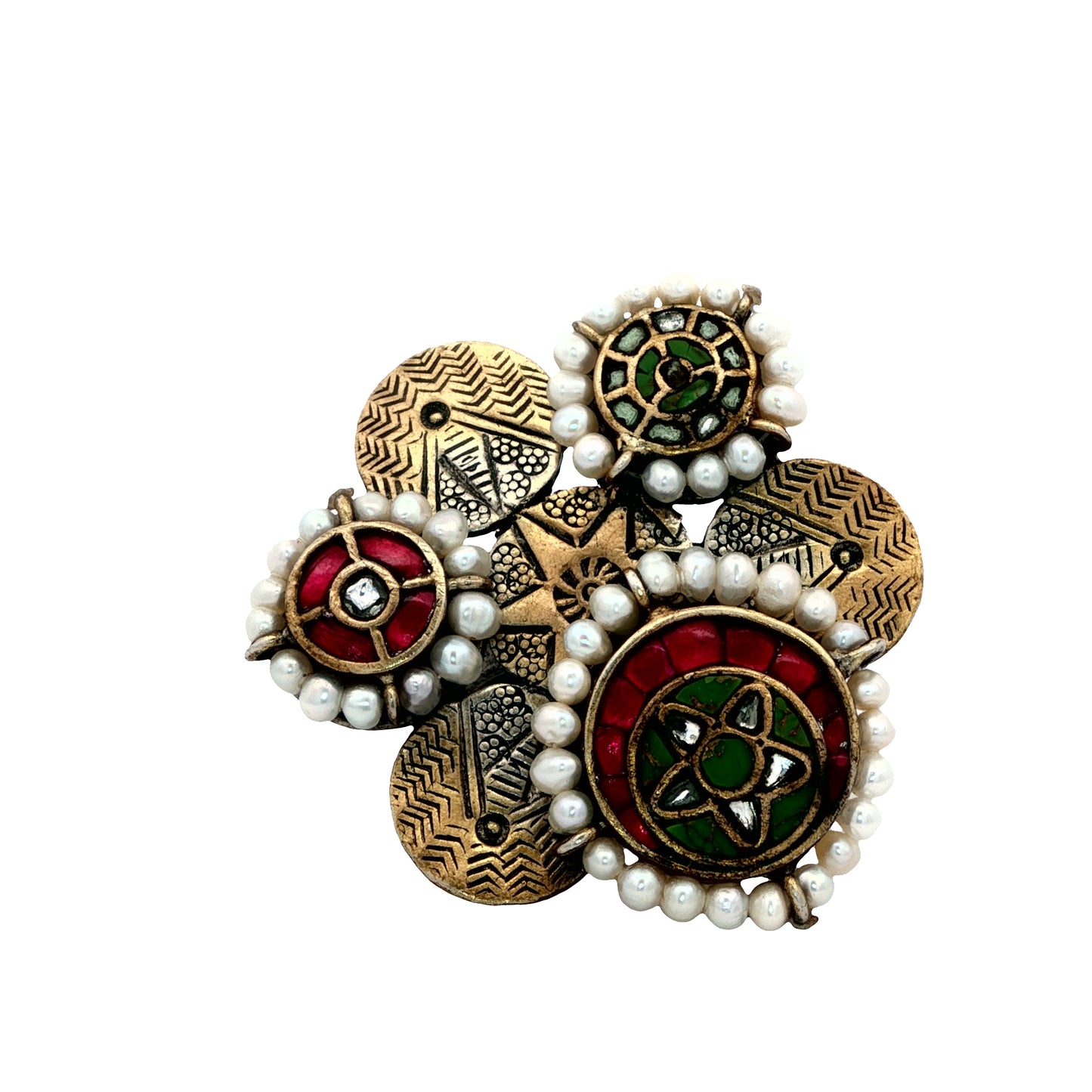 Rajwadi Heritage Pearl Ring