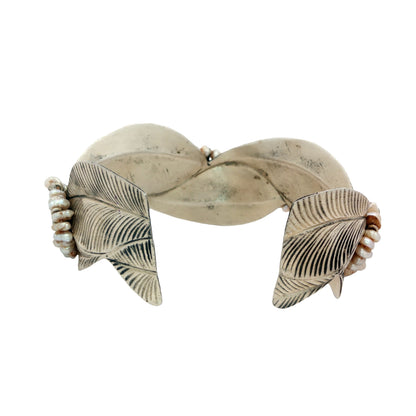 oxidised silver statement cuff