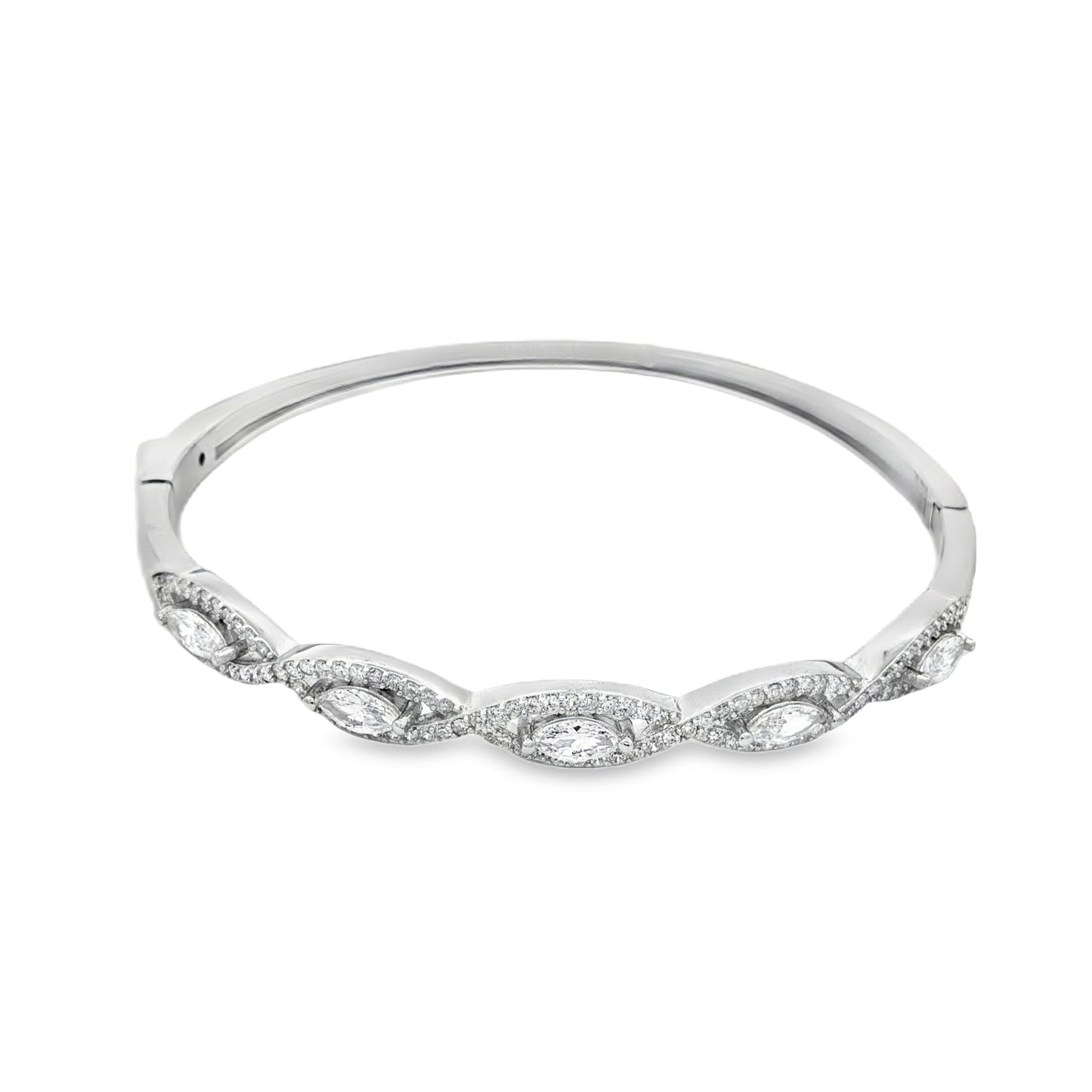 925 Silver diamond bangle