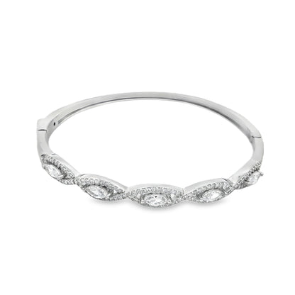 925 Silver diamond bangle