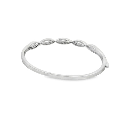 925 Silver diamond bangle
