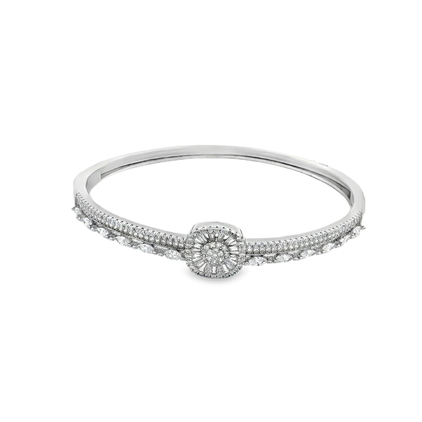 Radiant Halo Diamond Bracelet