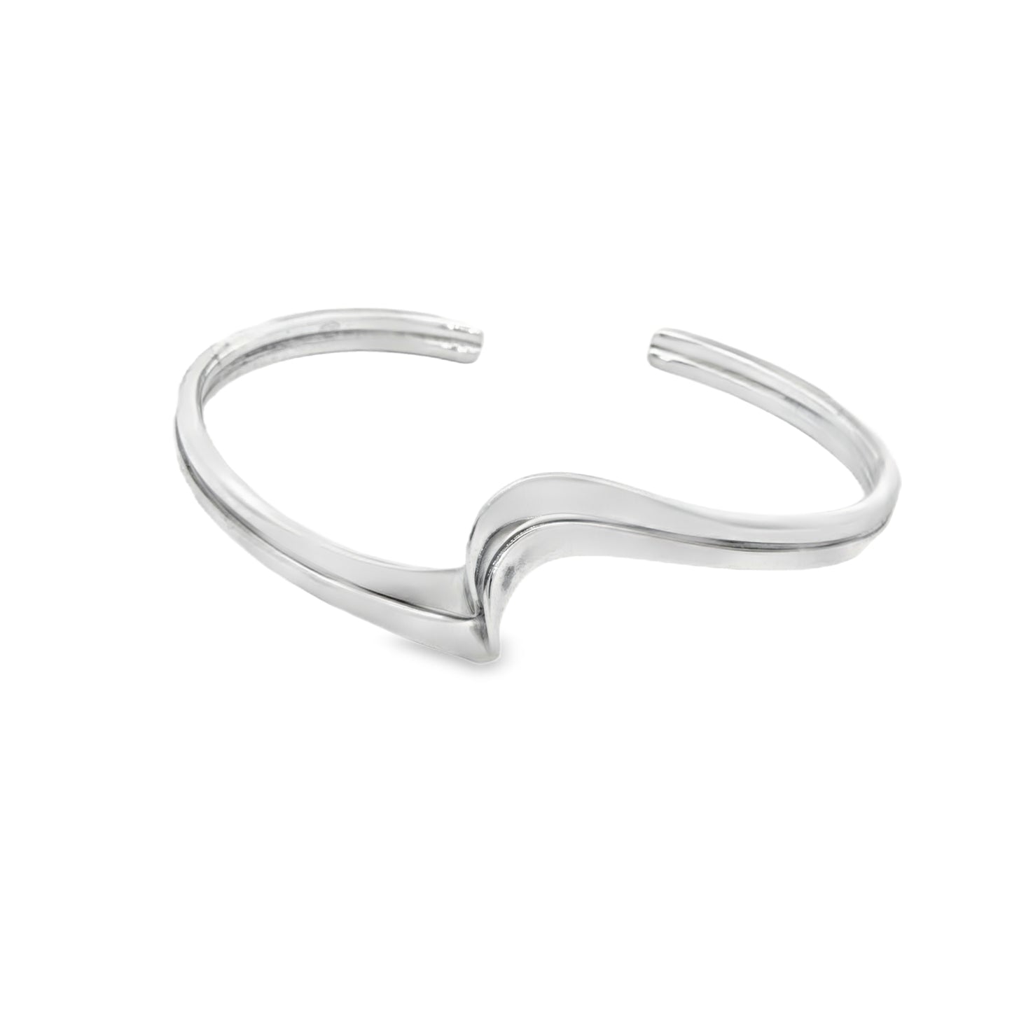 Wave Curve Open Cuff Bracelet