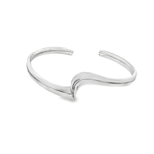 Wave Curve Open Cuff Bracelet
