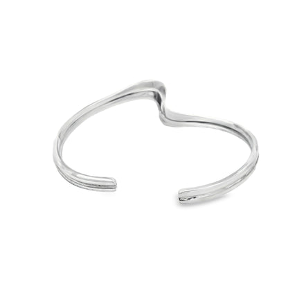 Wave Curve Open Cuff Bracelet