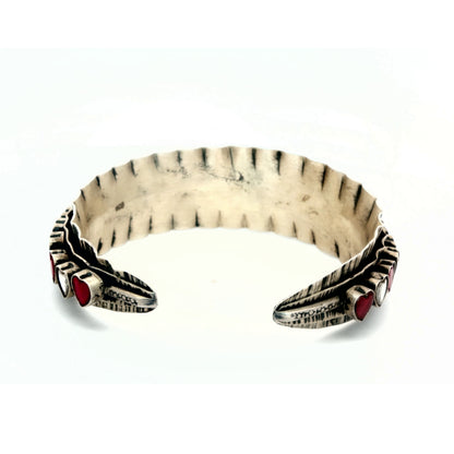 Vintage Heart Charm Cuff Bracelet