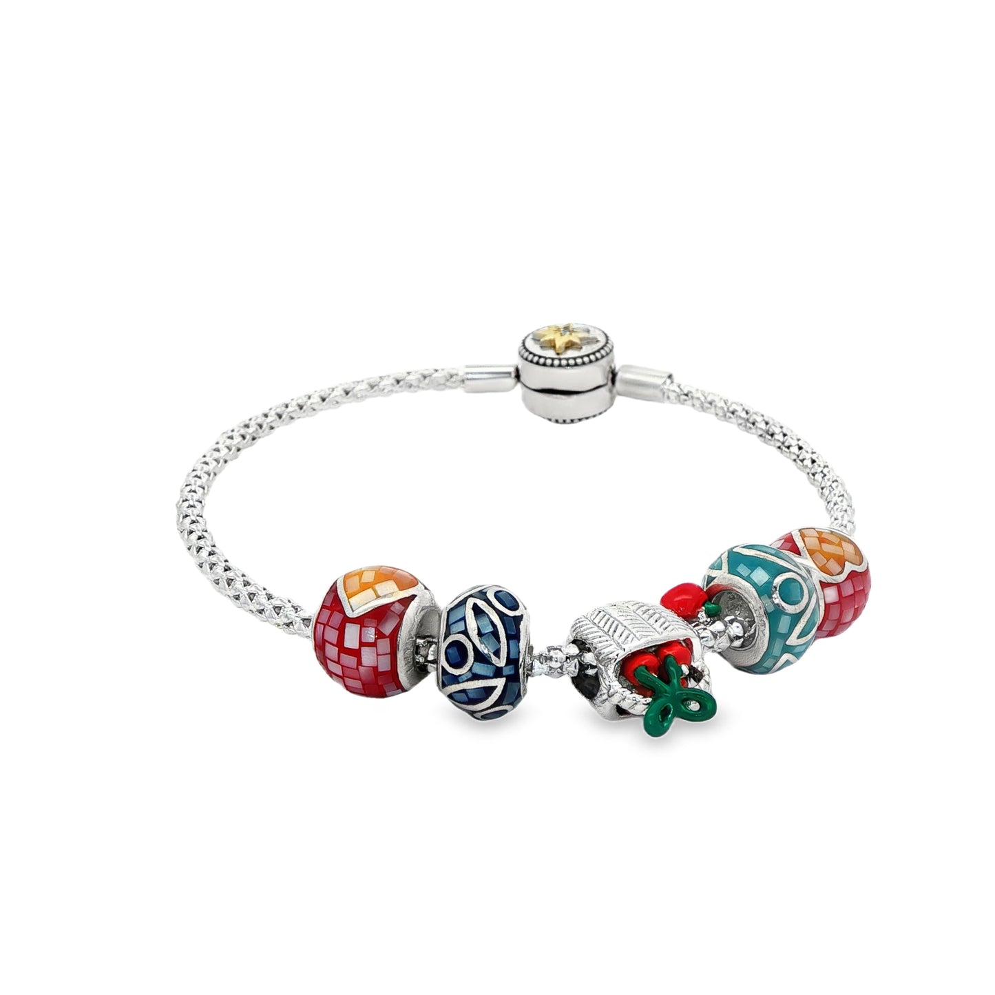 Festive Charm Beaded Bracelet