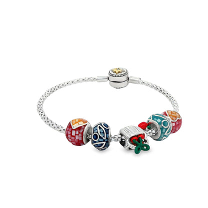 Festive Charm Beaded Bracelet