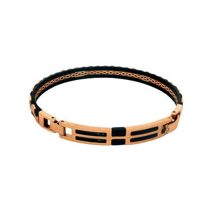 Midnight Edge Rose Bracelet