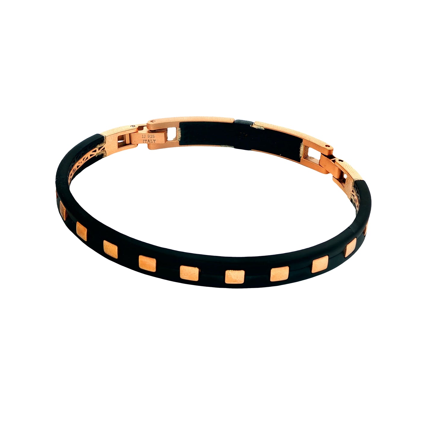Midnight Grid rose silver  Men’s Bracelet