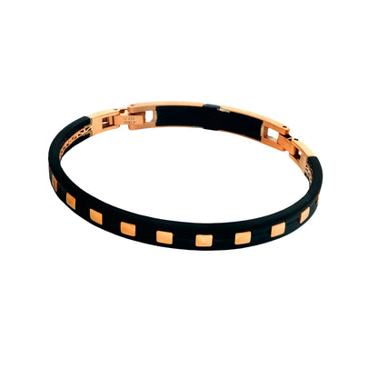 Midnight Grid rose silver  Men’s Bracelet