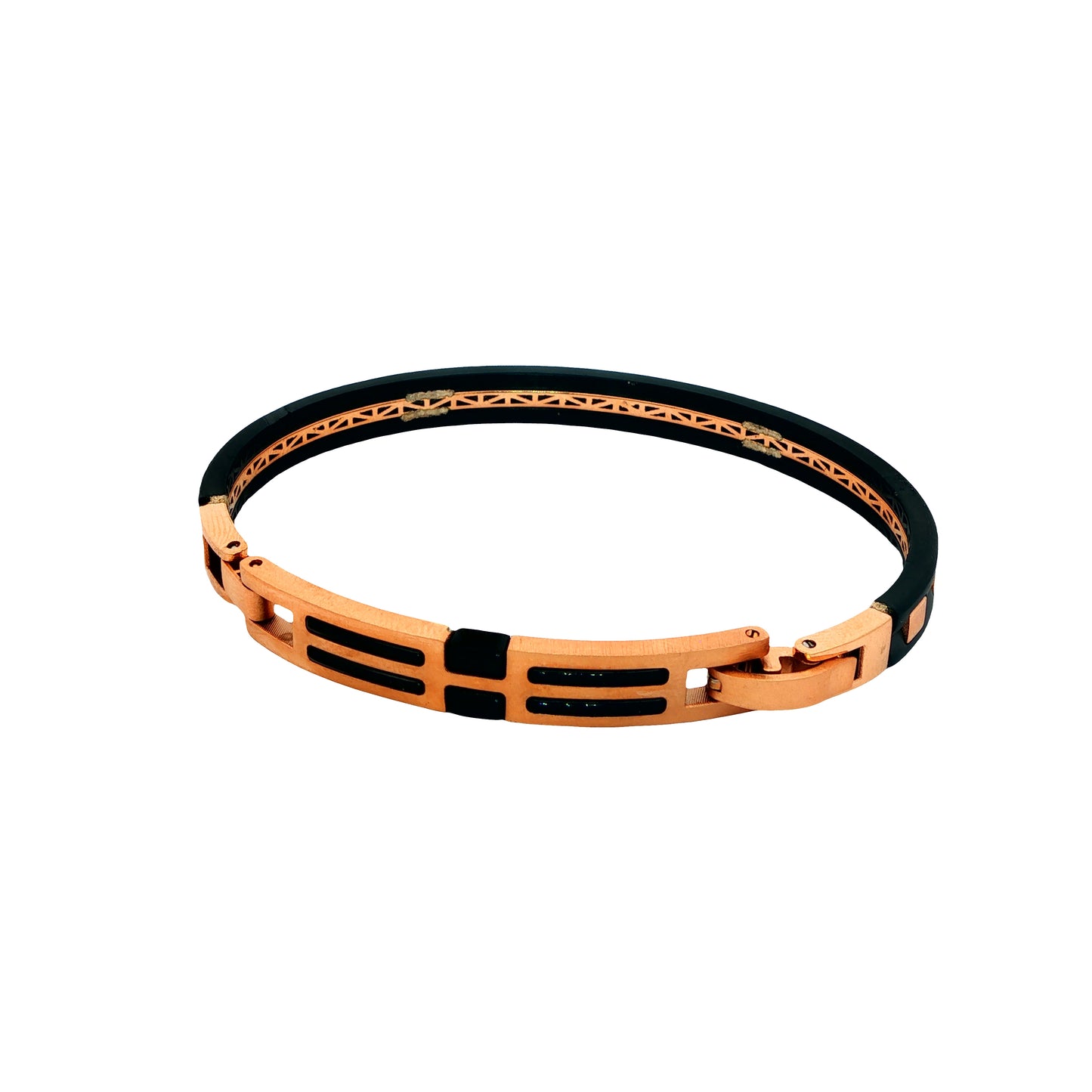 Midnight Grid rose silver  Men’s Bracelet