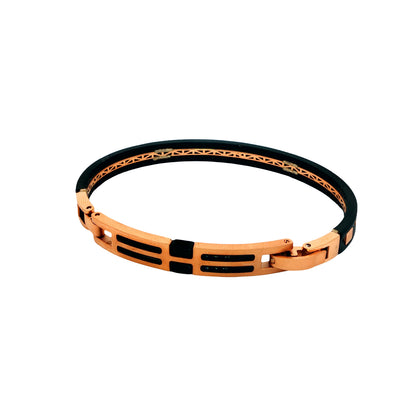Midnight Grid rose silver  Men’s Bracelet