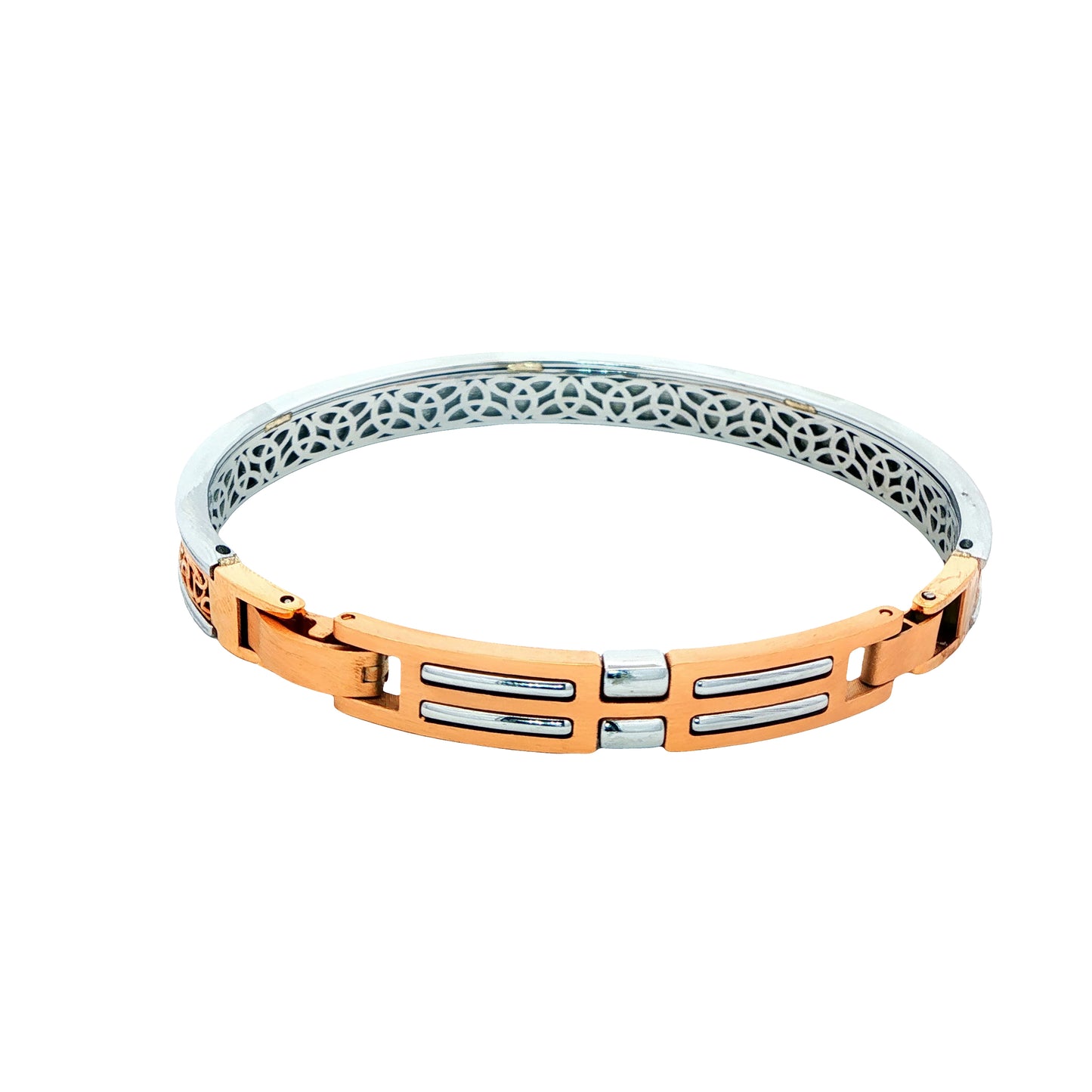 Dual Tone Filigree Classic Men’s Bracelet
