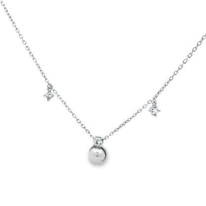 Celestial Pearl Drop Diamond Necklace
