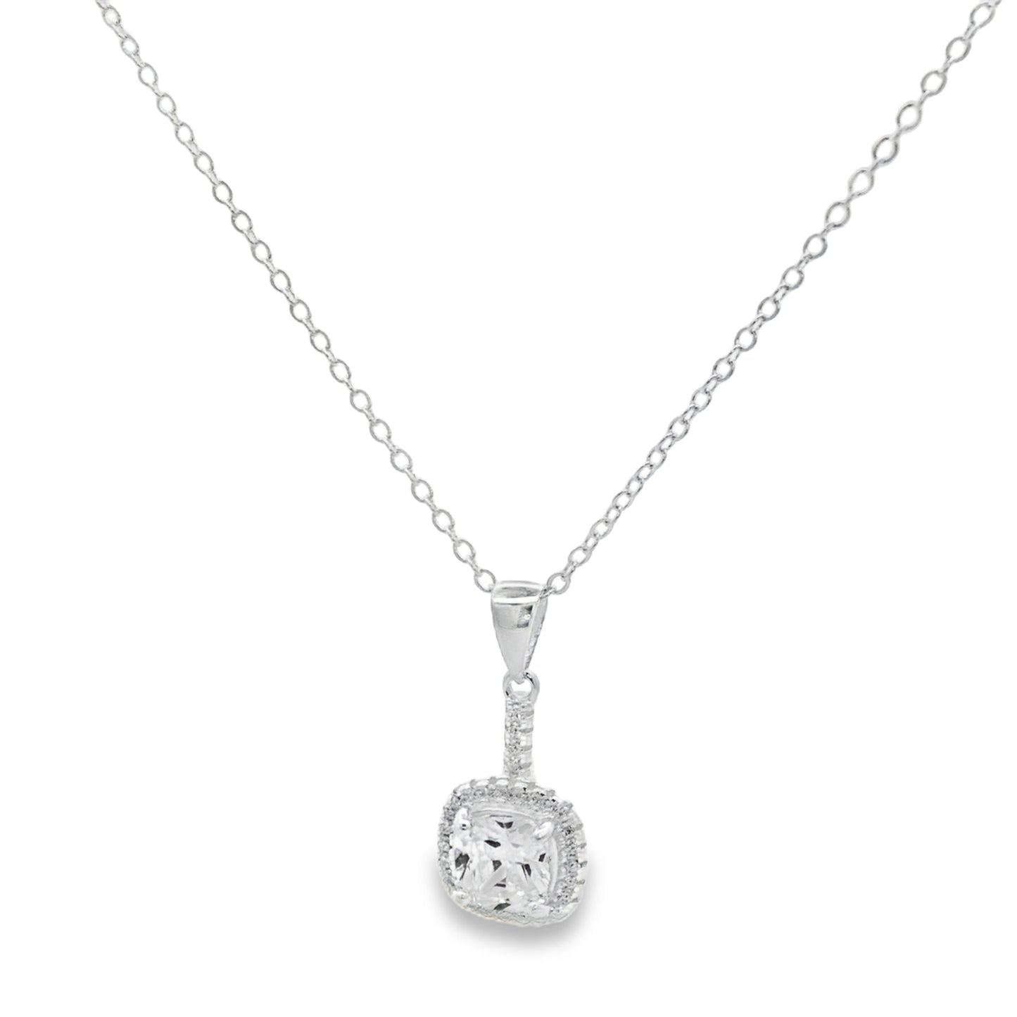 Celeste Cushion Halo Pendant
