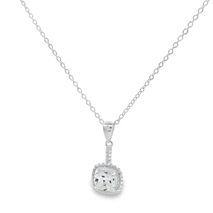 Celeste Cushion Halo Pendant