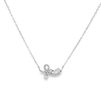 Elegant Diamond Love Script Necklace