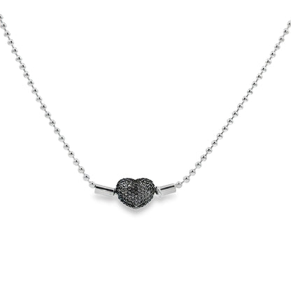 Midnight Spark Heart Necklace