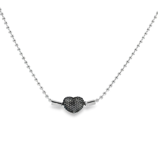 Midnight Spark Heart Necklace