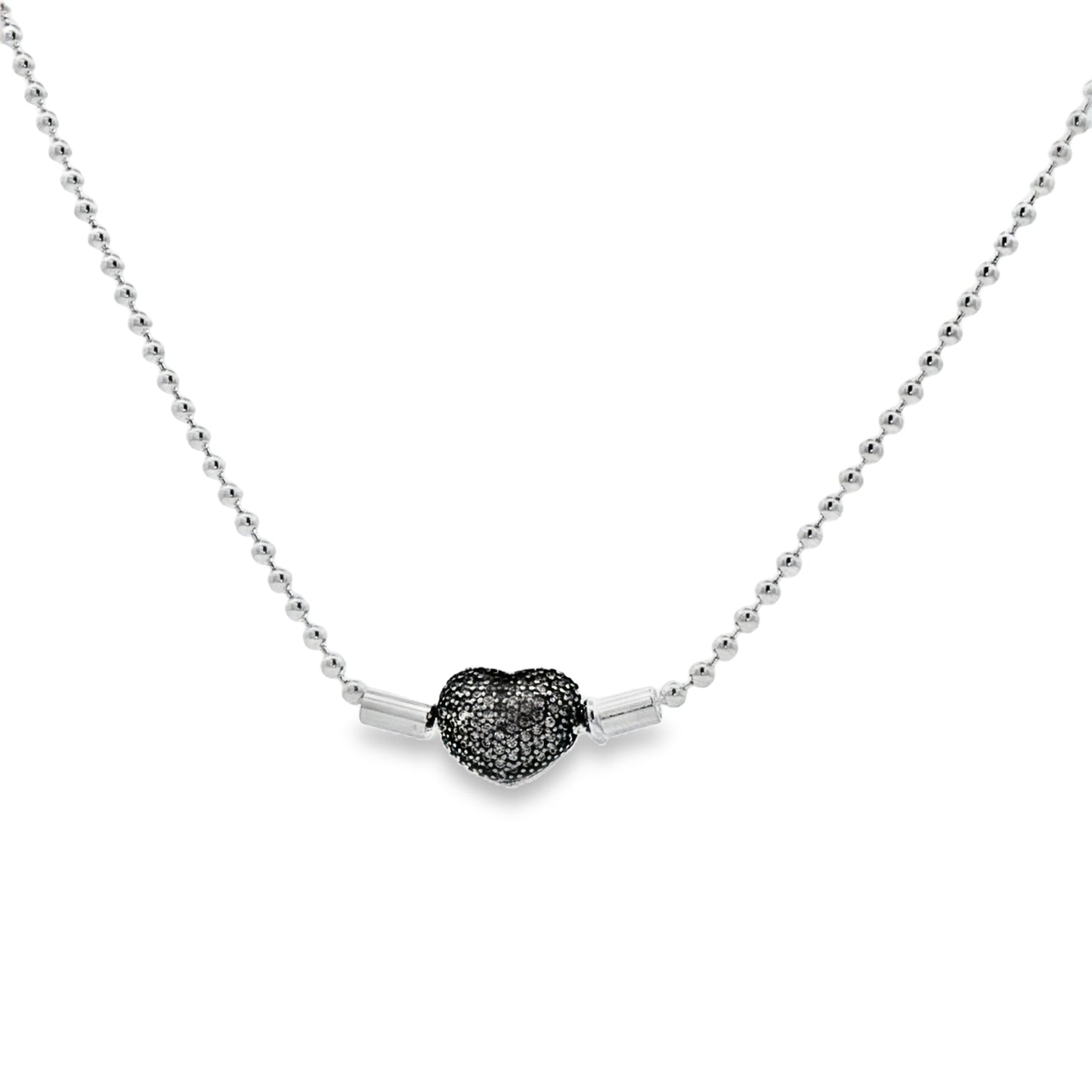 Midnight Spark Heart Necklace