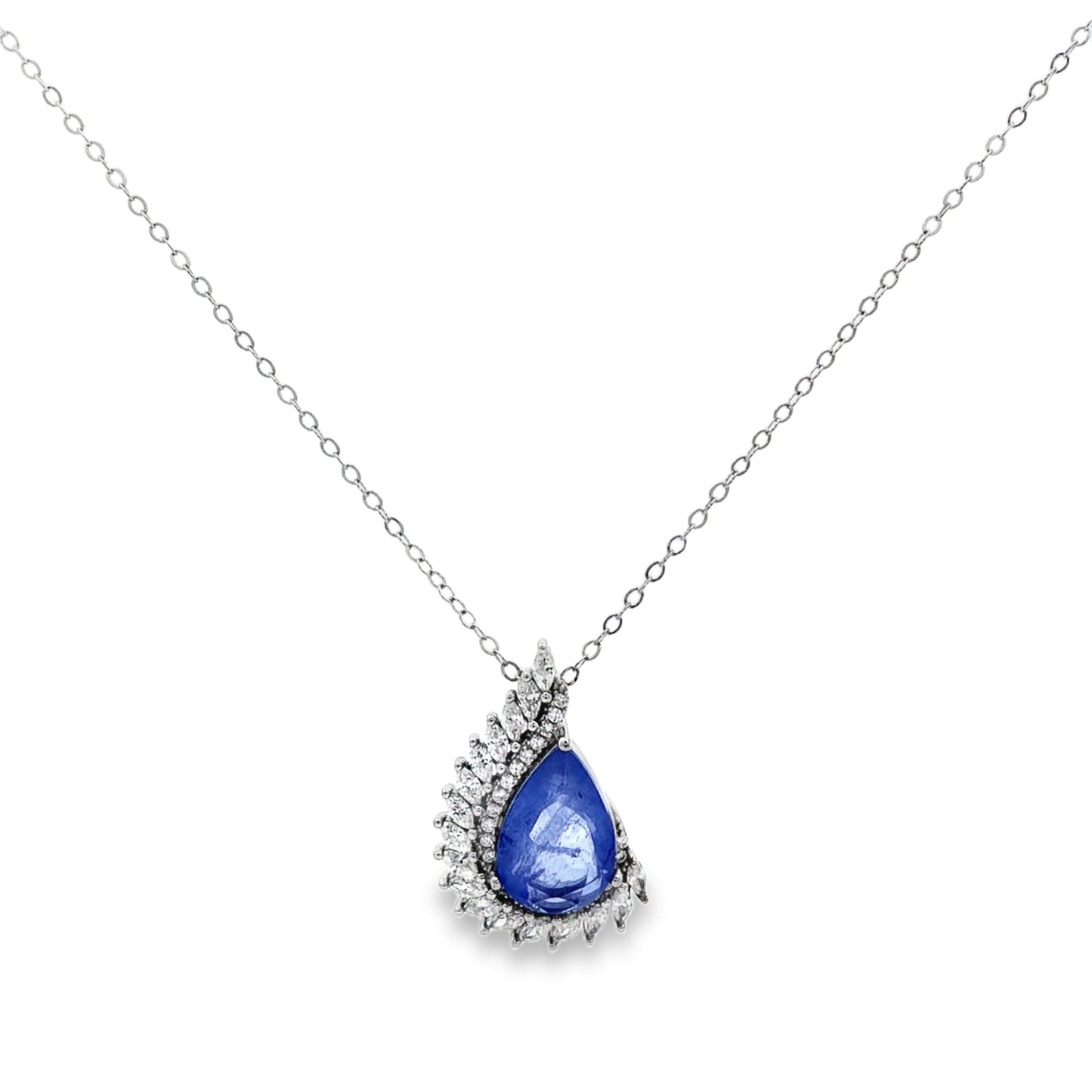 Royal Sapphire Teardrop Pendant