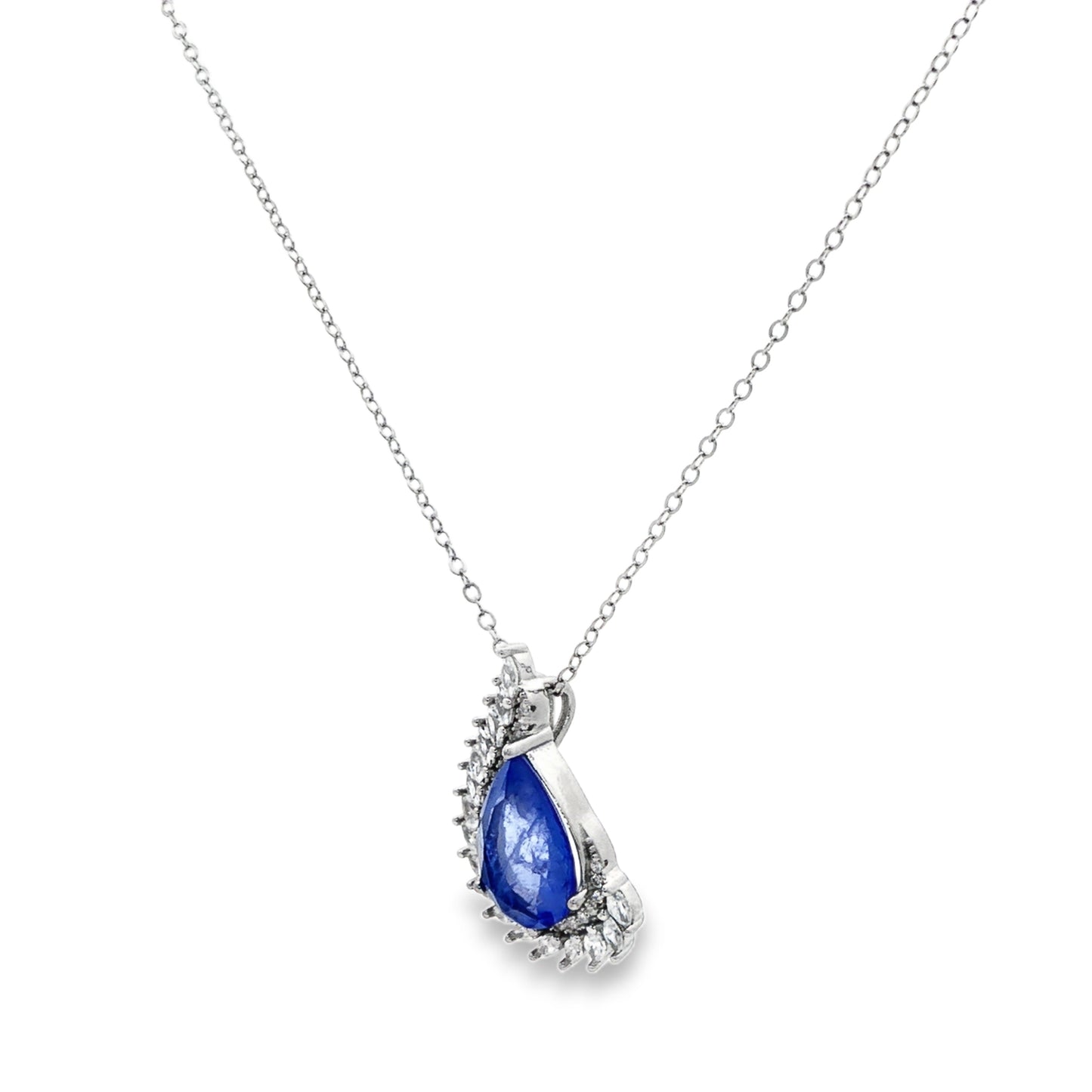 Royal Sapphire Teardrop Pendant
