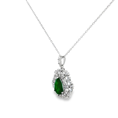 Emerald Royale Halo Pendant
